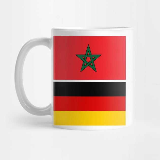 Moroccan and Germany Union Flag by Islanr